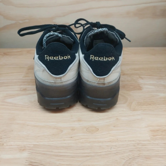 Reebok X Cardi B Club C sneakers shoes in Chalk & black size 9 Eur 40 - Picture 4 of 7